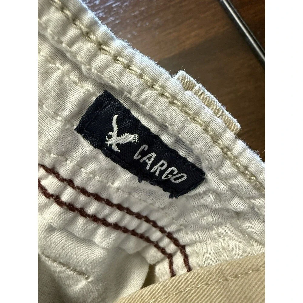🔥American Eagle Men's Size 32 Cargo Shorts, Khaki Y2K Vintage Distressed